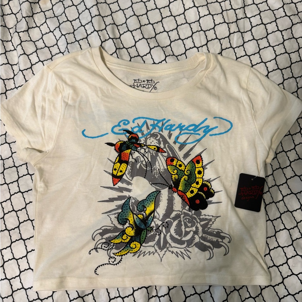 Ed Hardy Baby Graphic Tee - Cream